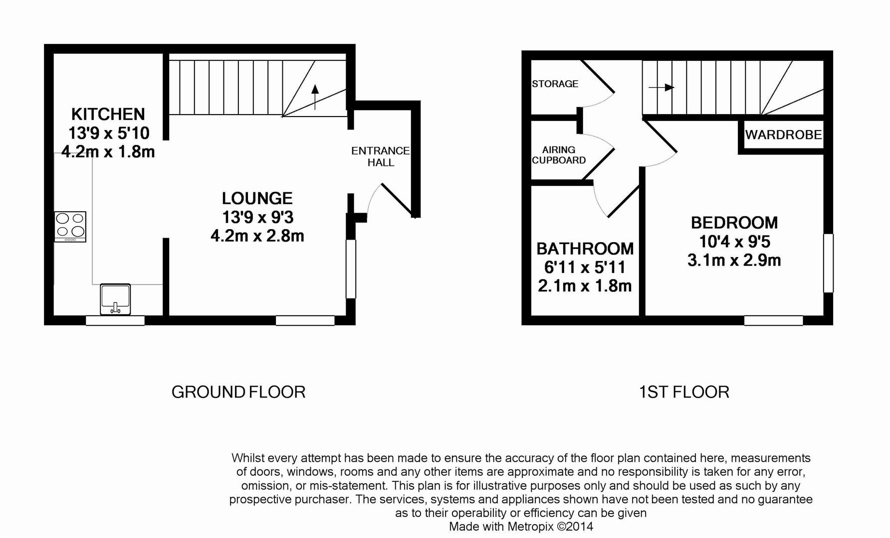 Floorplan for Sloughbrook Close, Horsham